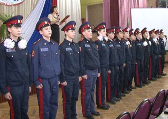 Впервые в Твери открыт кадетский казачий класс.