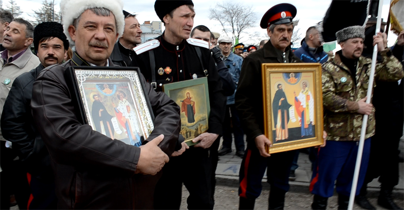 Казачий митинг в Москве в защиту Хопра