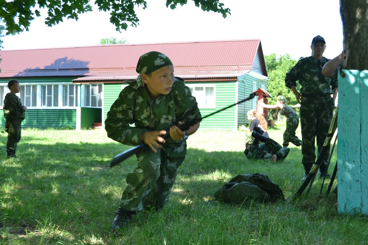 Детский казачий полевой сбор  Курганинского района Краснодарского края.