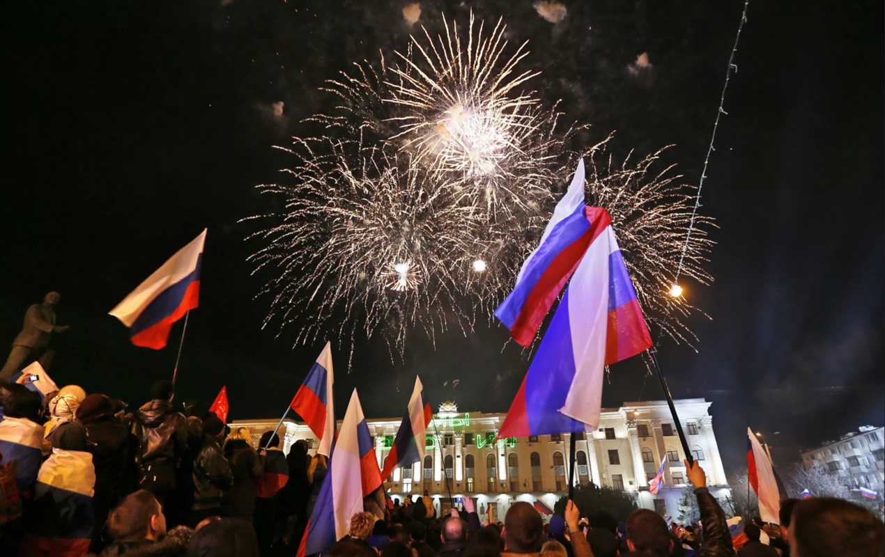 Поздравление атамана Николая Дьяконова с 5-летней годовщиной воссоединения Крыма с Россией