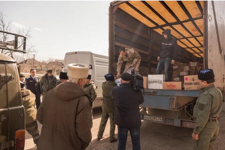 Около 160 тонн гуманитарного груза собрано казаками реестровых войск России