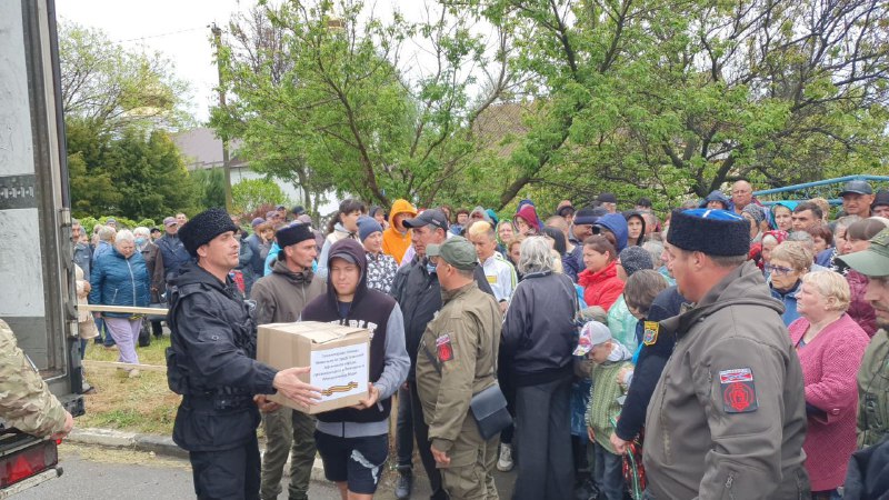 Третья колона гуманитарного груза от терских казаков прибыла на Запорожье